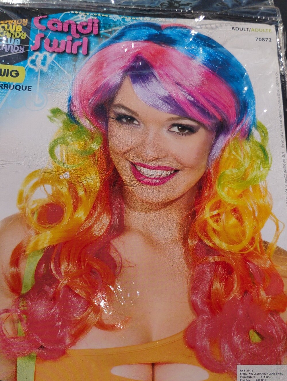 Rainbow Curly Women's Wig - Multicolor